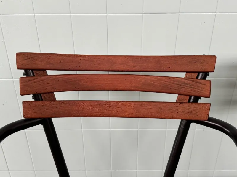 Pamono Set of Vintage Italian Bar Bistro Chairs in Metal and Wood, 1950s> Garden Seating