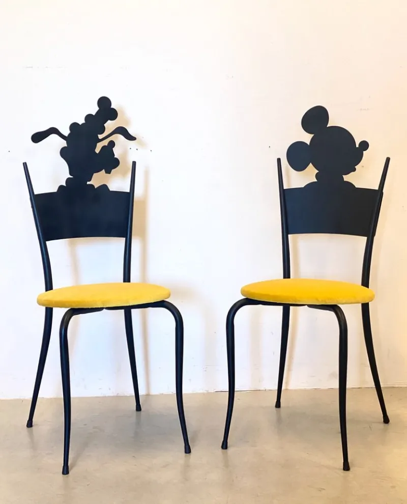 New Pamono Set of Vintage Mickey & Pluto Childrens Chairs, 1980s