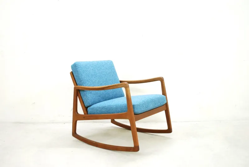 Sale Pamono Set of Vintage Rocking Chair by Ole Wanscher for France & Søn