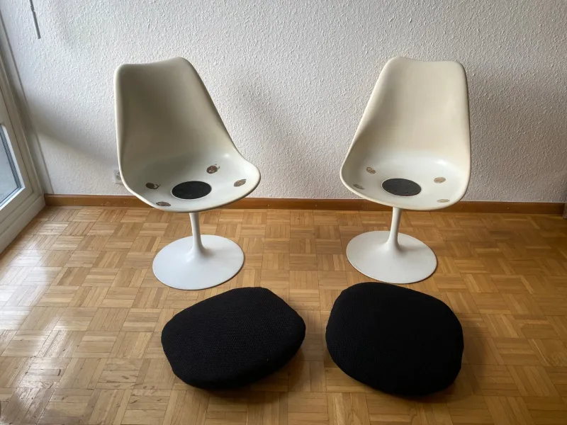 Hot Pamono Set of Vintage Rotating Tulip Chairs by Eero Saarinen for Knoll International