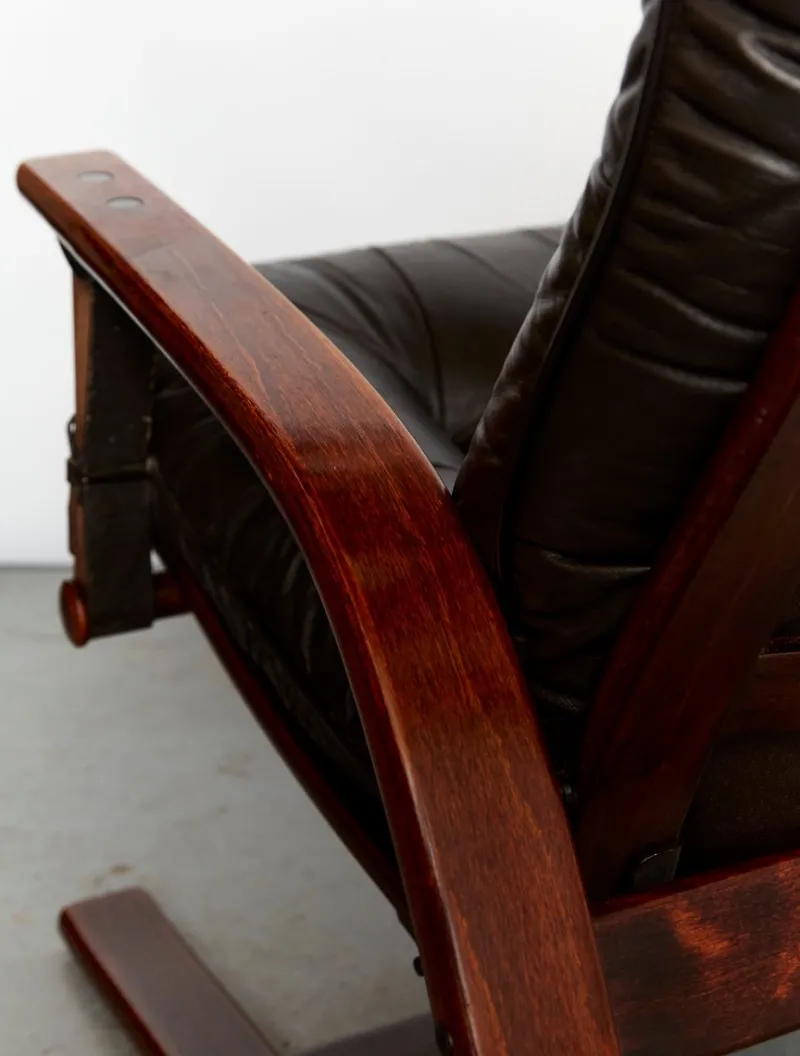 Sale Pamono Set of Vintage Scandinavian Armchair with Ottoman by Arnt Lande for Westnofa, 1970s