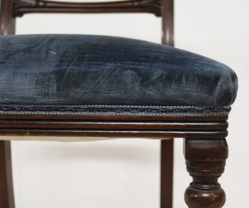 Pamono Set of Vintage Victorian Dark Walnut Chairs> Living Room Sets