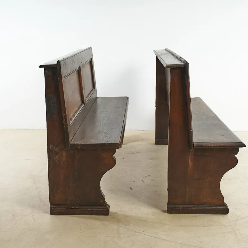 Pamono Set of Wooden Benches, 19th Century> Benches