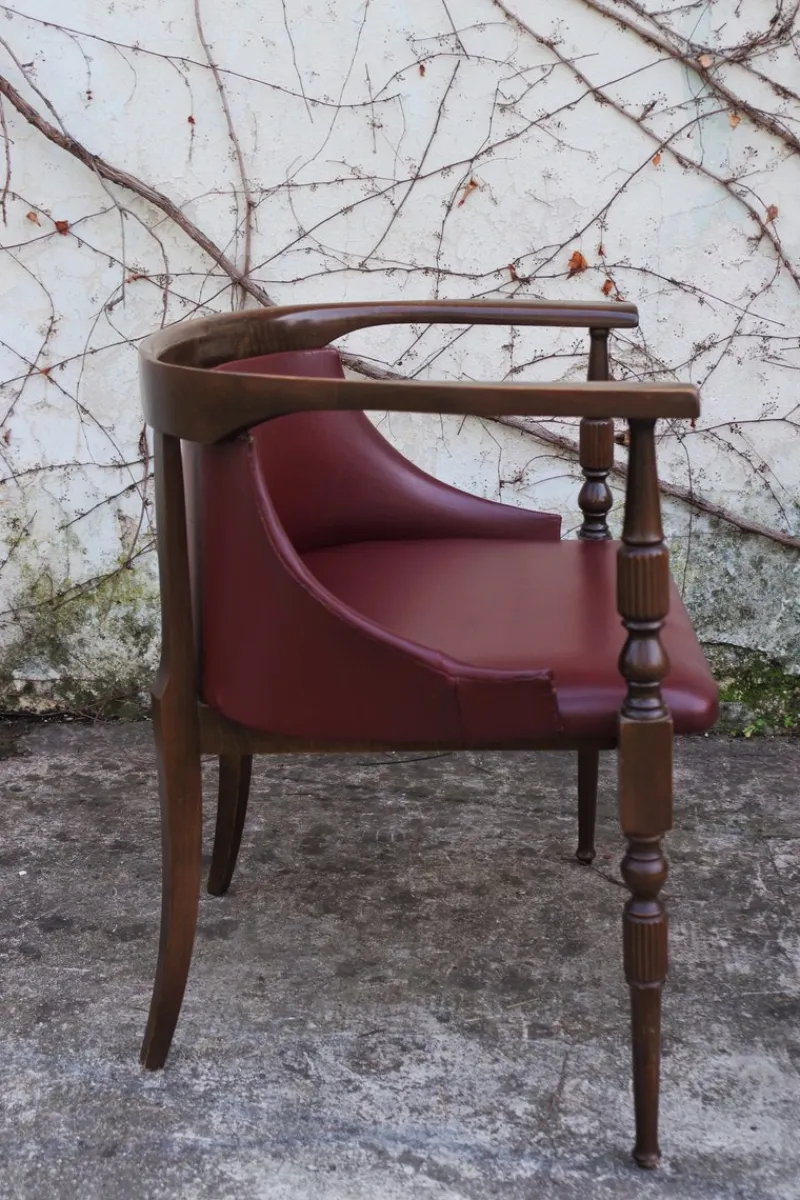 Pamono Set of Wooden Desk Chairs, 1950s> Office Chairs