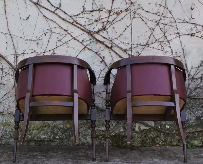 Pamono Set of Wooden Desk Chairs, 1950s> Office Chairs