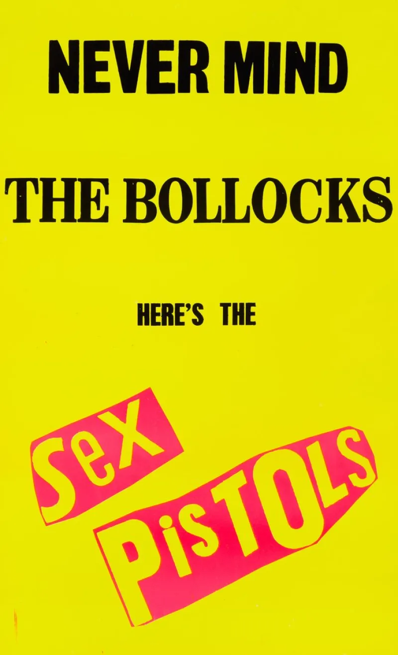 Pamono Sex Pistols Never Mind the Bollocks UK Promo Poster attributed to Jamie Reid, 1977> Posters