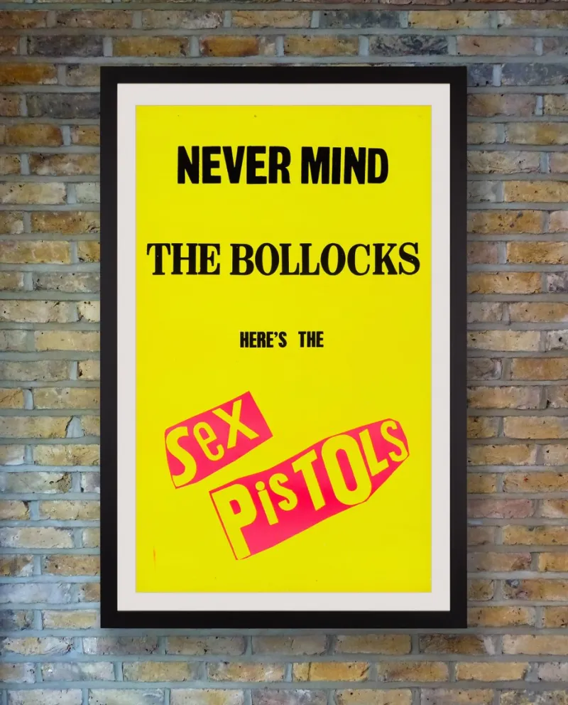 Pamono Sex Pistols Never Mind the Bollocks UK Promo Poster attributed to Jamie Reid, 1977> Posters