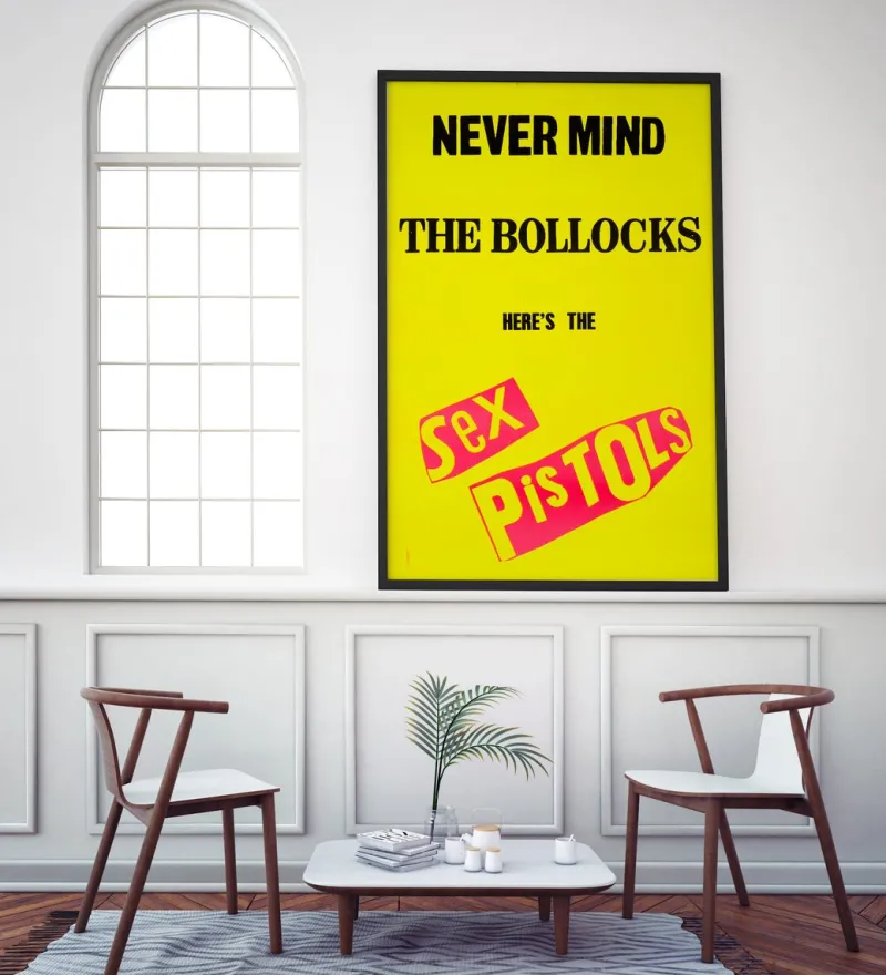 Pamono Sex Pistols Never Mind the Bollocks UK Promo Poster attributed to Jamie Reid, 1977> Posters
