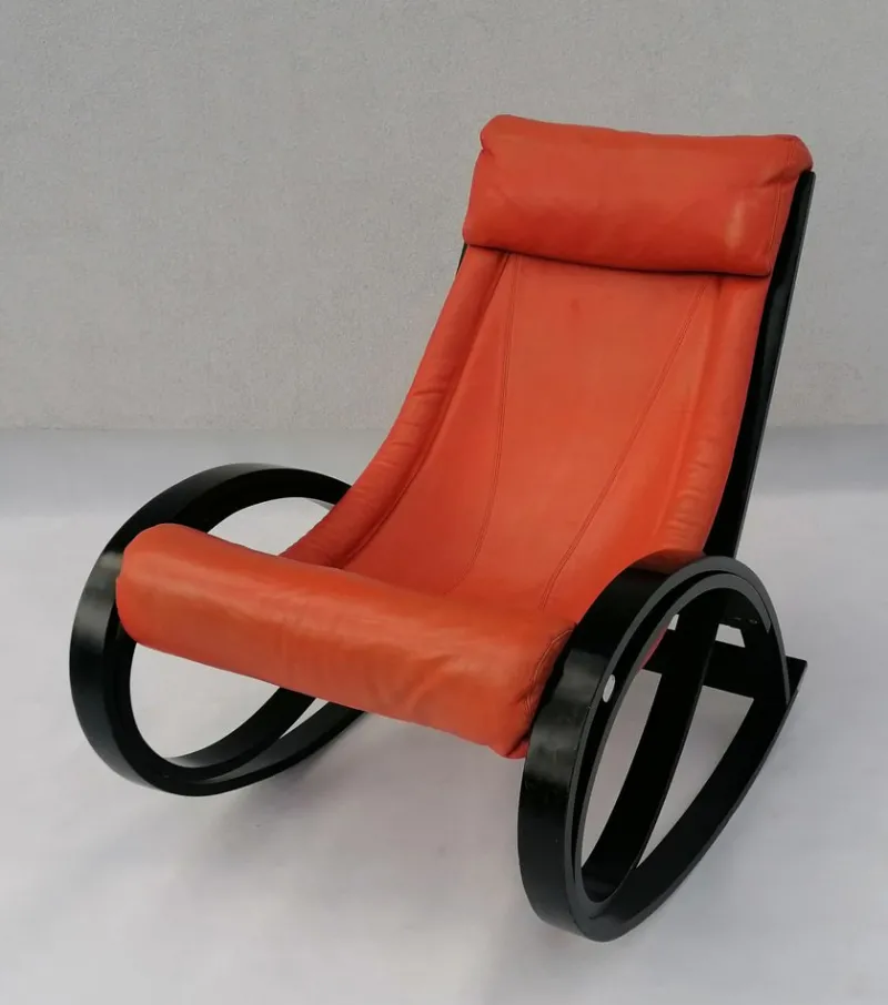 Pamono Sgarsul Rocking Chair by Gae Aulenti for Poltronova, 1960s> Rocking Chairs