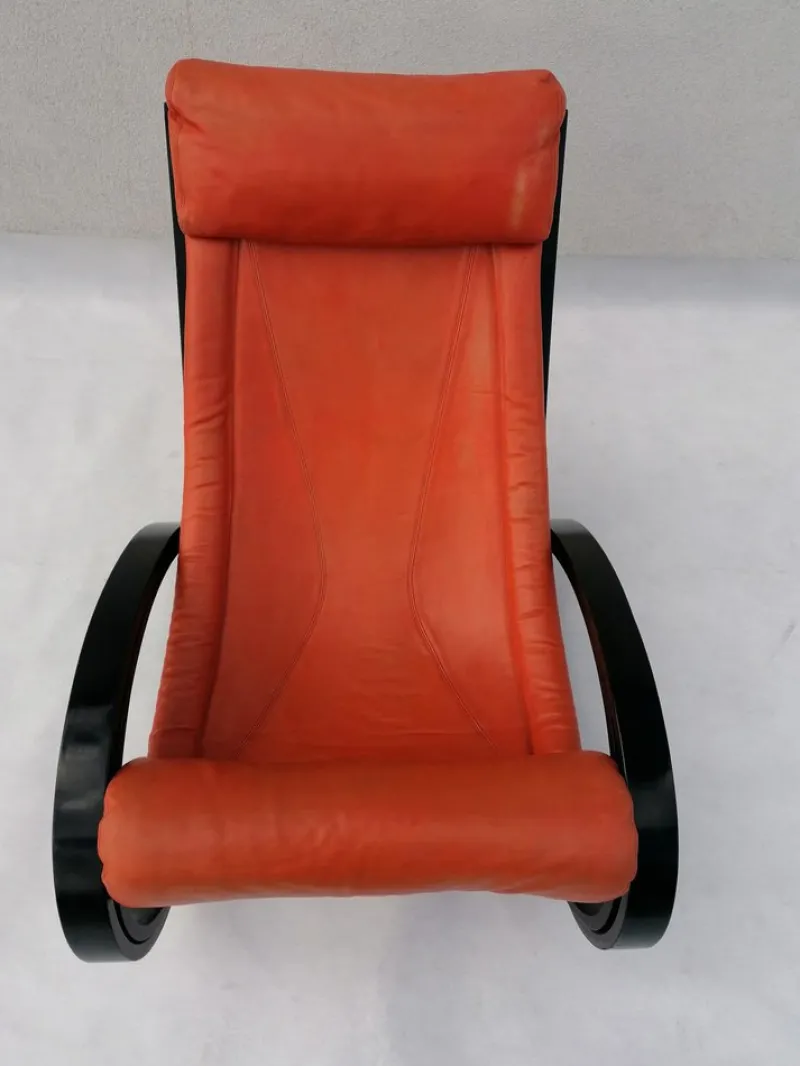 Pamono Sgarsul Rocking Chair by Gae Aulenti for Poltronova, 1960s> Rocking Chairs