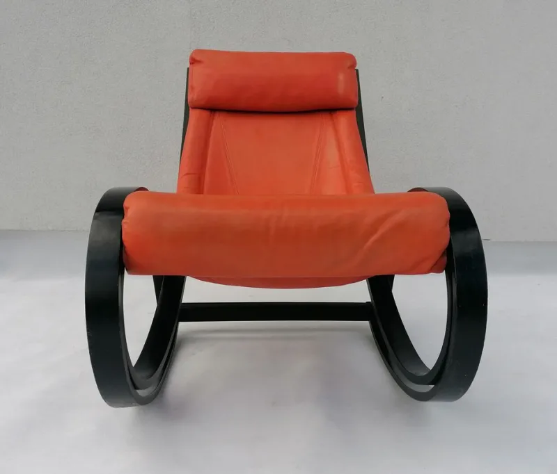 Pamono Sgarsul Rocking Chair by Gae Aulenti for Poltronova, 1960s> Rocking Chairs