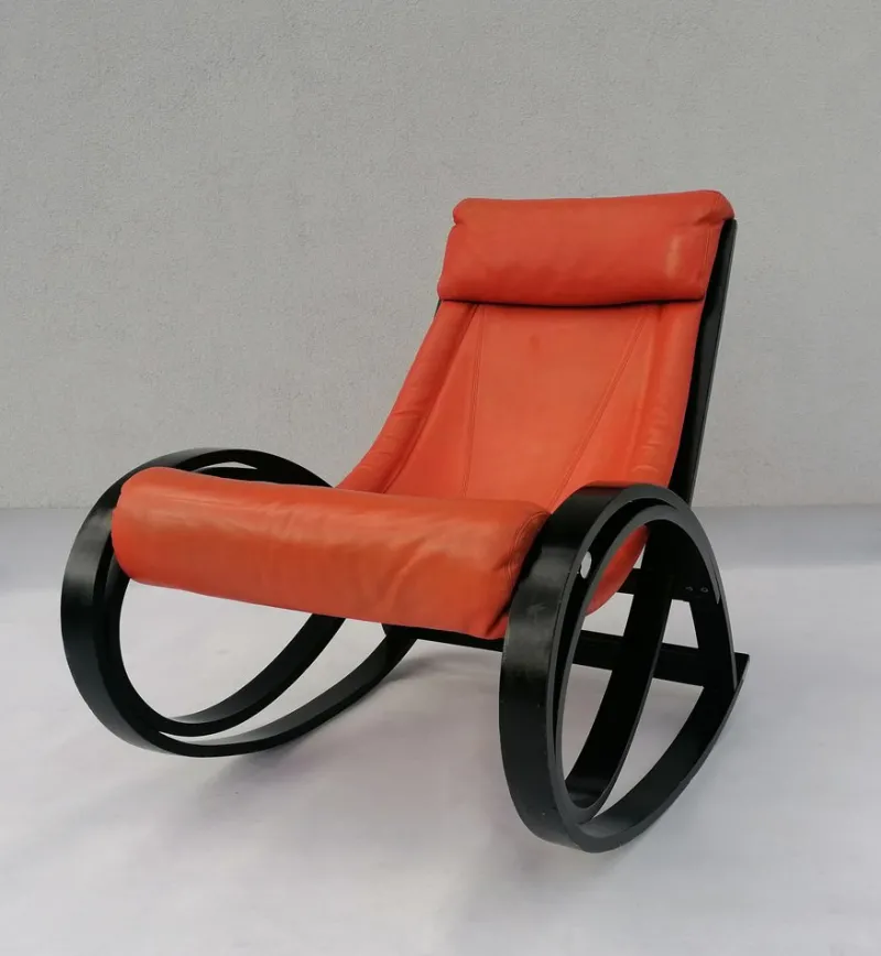 Pamono Sgarsul Rocking Chair by Gae Aulenti for Poltronova, 1960s> Rocking Chairs