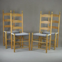 Pamono Shaker Straight Chairs from Shaker Workshops, 1970s, Set of 4> Side Chairs & Dining Chairs