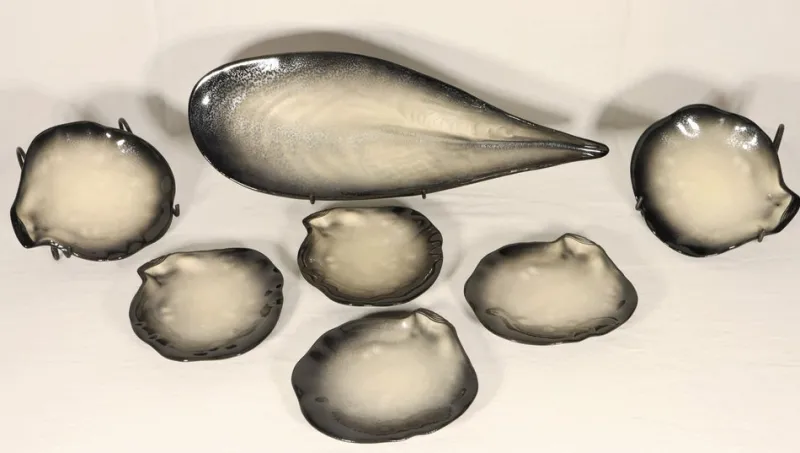 Clearance Pamono Shell Service by Pol Chambost, 1950s, Set of 7