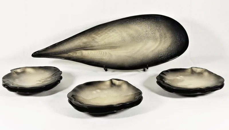 Clearance Pamono Shell Service by Pol Chambost, 1950s, Set of 7