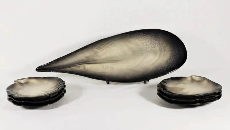 Clearance Pamono Shell Service by Pol Chambost, 1950s, Set of 7