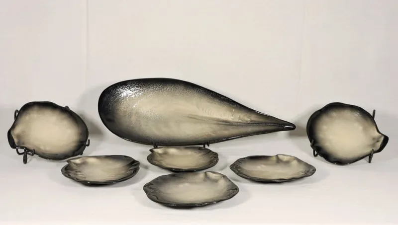 Clearance Pamono Shell Service by Pol Chambost, 1950s, Set of 7