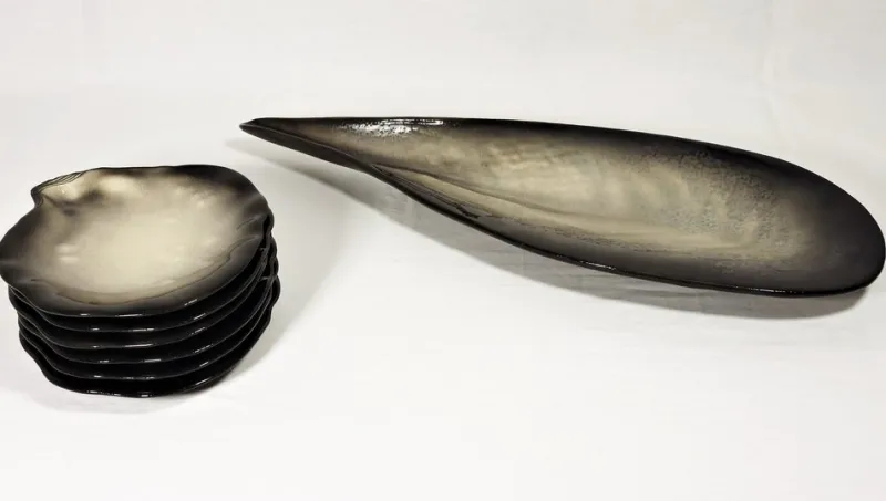Clearance Pamono Shell Service by Pol Chambost, 1950s, Set of 7