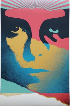 Pamono Shepard Fairey (Obey), A Cracked Icon, Screenprint> Prints & Multiples