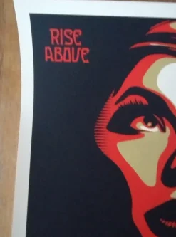 Outlet Pamono Shepard Fairey Obey, Rise Above Rebel, Screenprint