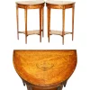 Pamono Sheraton Satinwood Demi Lune Console Tables, Set of 2> Console Tables