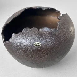 Pamono Shigaraki Ceramic Sculptural Ikebana Vase, 1970s
