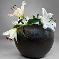 Pamono Shigaraki Ceramic Sculptural Ikebana Vase, 1970s