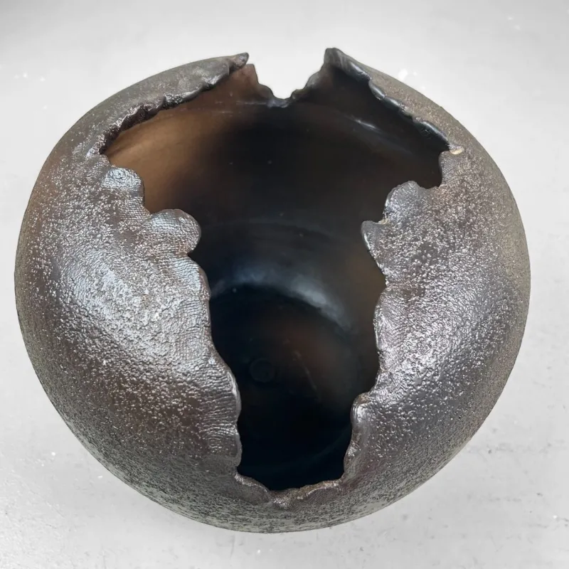 Pamono Shigaraki Ceramic Sculptural Ikebana Vase, 1970s