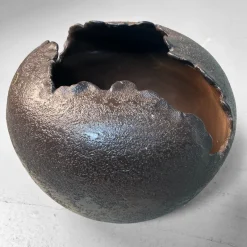 Pamono Shigaraki Ceramic Sculptural Ikebana Vase, 1970s