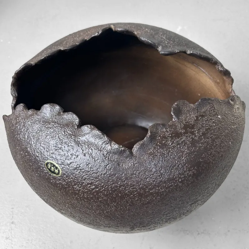 Pamono Shigaraki Ceramic Sculptural Ikebana Vase, 1970s