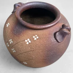Hot Pamono Shigaraki Ikebana Flower Vase by Meizan, 1970s