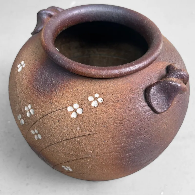 Hot Pamono Shigaraki Ikebana Flower Vase by Meizan, 1970s
