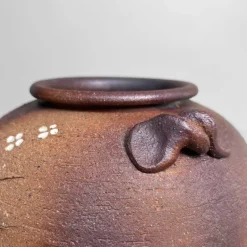 Hot Pamono Shigaraki Ikebana Flower Vase by Meizan, 1970s