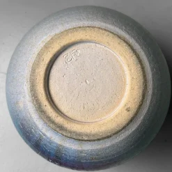 Clearance Pamono Shigaraki Ikebana Vase in Indigo Glaze, 1980s
