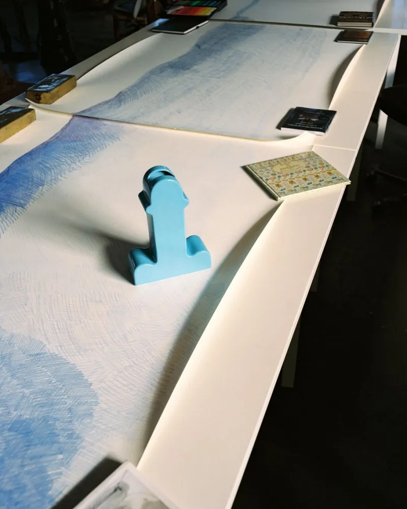 Pamono Shiva Vase in Blue by Ettore Sottsas for BD Barcelona> Tabletop