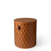 Sale Pamono Short Leather Demetra Round Basket