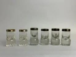 Hot Pamono Shot Glasses by Adolf Loos for Bakalowits & Söhne, 1890s, Set of 6