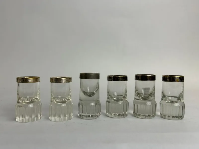 Hot Pamono Shot Glasses by Adolf Loos for Bakalowits & Söhne, 1890s, Set of 6