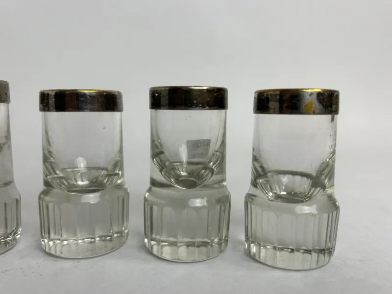 Hot Pamono Shot Glasses by Adolf Loos for Bakalowits & Söhne, 1890s, Set of 6