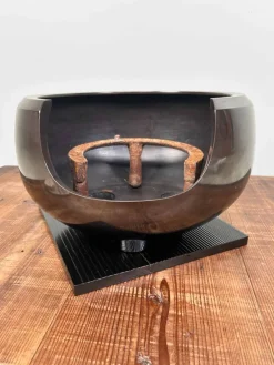 Hot Pamono Shōwa Era Japanese Traditional Tea Ceremony Furo Set, 1980s