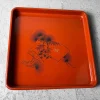 Pamono Shōwa Period Urushi Wooden Lacquer Tray, Japan, 1950s> Trays