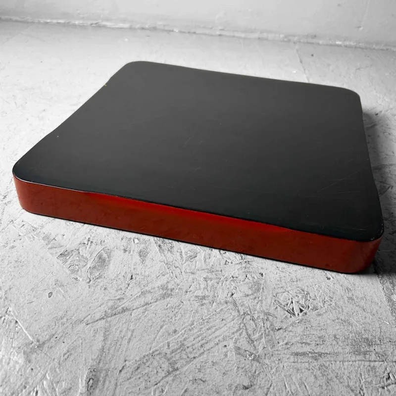 Pamono Shōwa Period Urushi Wooden Lacquer Tray, Japan, 1950s> Trays