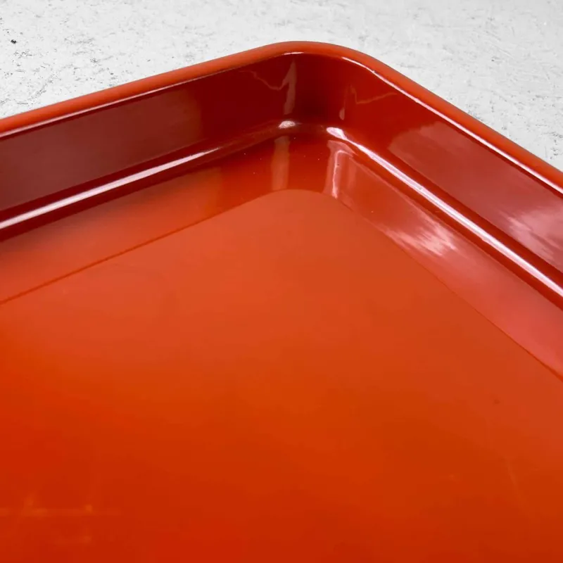 Pamono Shōwa Period Urushi Wooden Lacquer Tray, Japan, 1950s> Trays