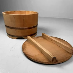 Pamono Shōwa Wooden Oke / Ohitsu Bucket, Japan, 1960s><noscript><img width=