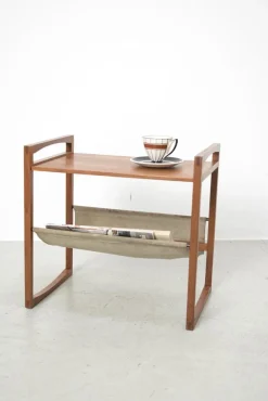 Sale Pamono Side Table with Magazine Rack from Sika Mobler