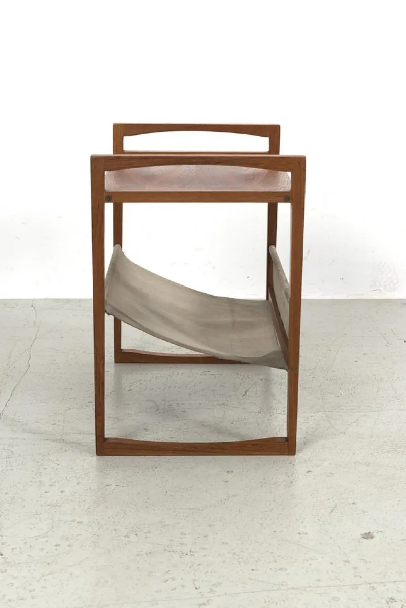 Sale Pamono Side Table with Magazine Rack from Sika Mobler