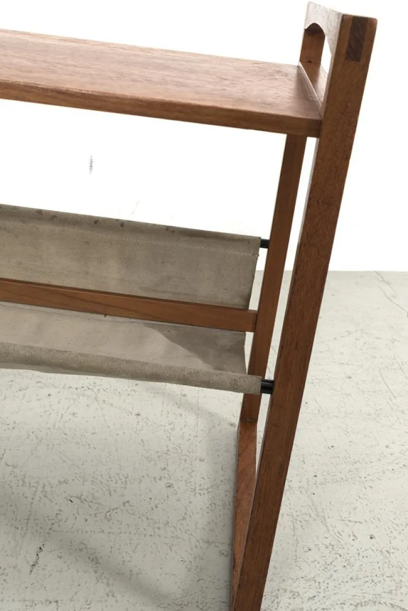 Sale Pamono Side Table with Magazine Rack from Sika Mobler