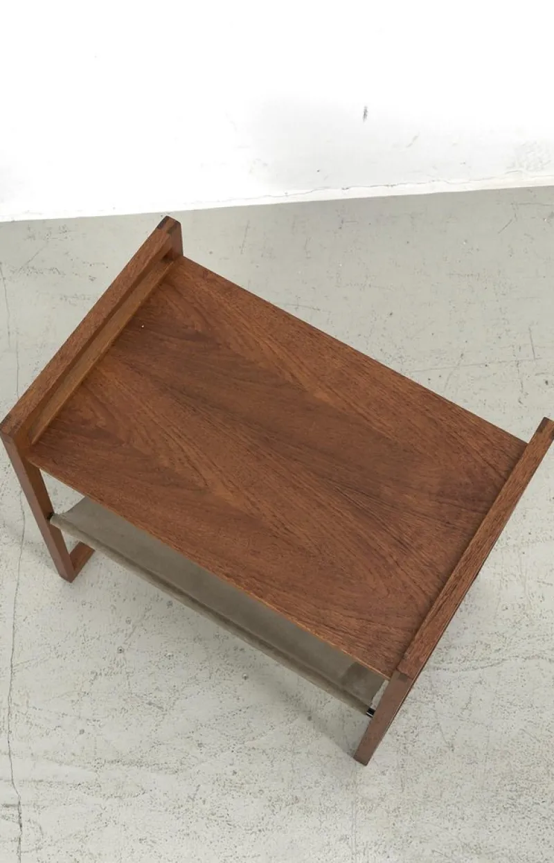 Sale Pamono Side Table with Magazine Rack from Sika Mobler