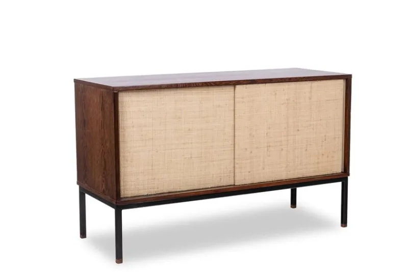 Pamono Sideboard in Wenge and Raffia by Martin Visser, 1970s> Sideboards & Buffets