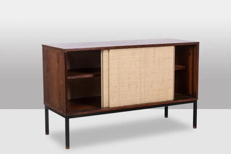 Pamono Sideboard in Wenge and Raffia by Martin Visser, 1970s> Sideboards & Buffets